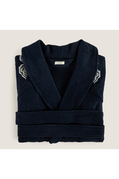 Welle Bamboo Women's Bathrobe Marine Blue