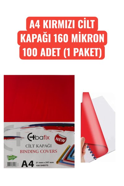 A4 Red Skin Cover 160 Micron 100 Pieces (1 Pack)