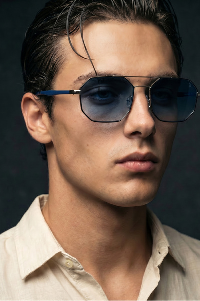 Viva Silver Blue Degrade Men's Sunglasses