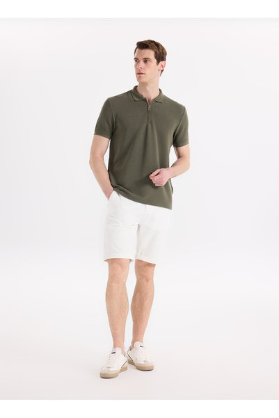 White Men's Jogger Pants Shorts F6Sm-Sht 2504