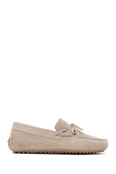 Men's Beige Suede Leather Loafer 26Sfd633110