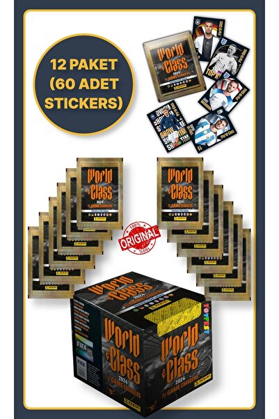 Panini Fifa World Class колекција на фудбалери 2024 стикери + 12 пакувања (60 стикери)