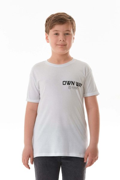 Own Way Text Printed Boy's T-Shirt