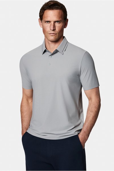 Snap Fastener Polo Collar Regular Fit Flexible Non-Marking Seamless T-Shirt