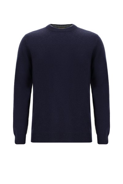 Crew Neck Regular Fit Wool Cashmere Italian Knit Sweater