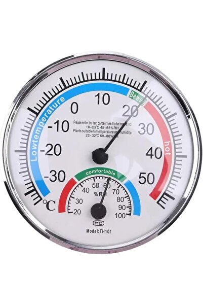 Аналоген термометар за мерење на температура и влажност, -30°C до +50°C, дијаметар 12.5cm, за бебешка соба