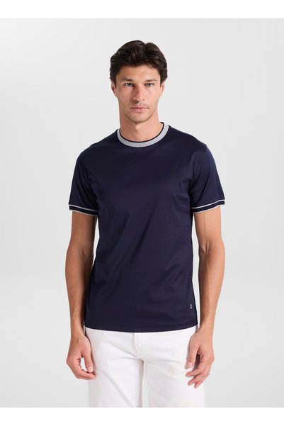 Navy Blue Men's Slim Fit T-Shirt Gu26Mss03010