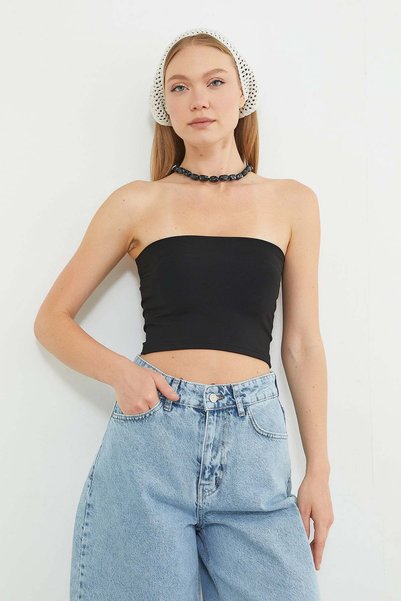 Basic Covered Strapless Bustier