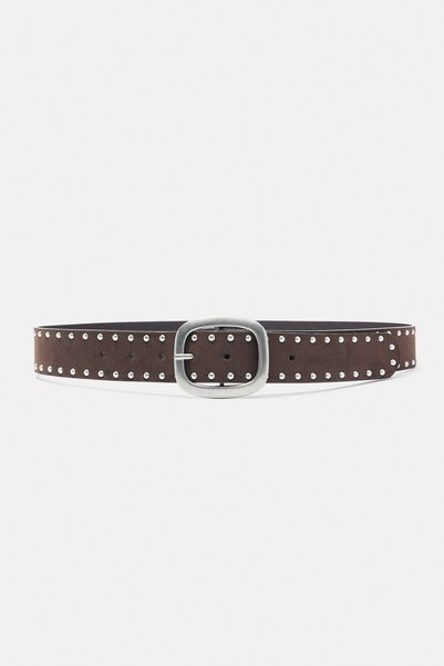 Faux Suede Studded Belt
