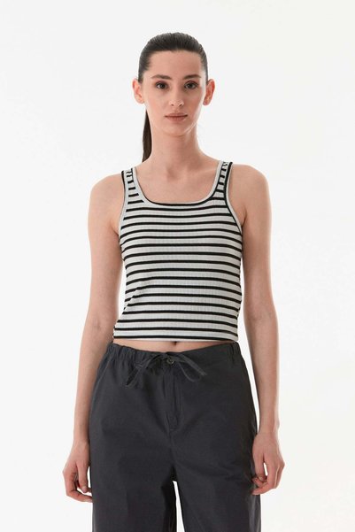 Striped U Neck Body