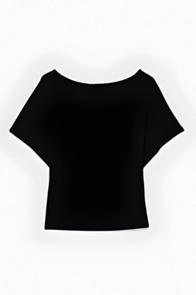 Relaxed Fit Boat Neck T-Shirt