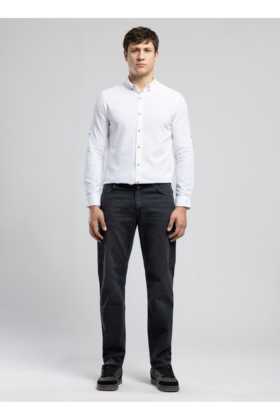 Anthracite Men's Straight Fit Denim Trousers 262 Lcm 121049 Ricky Rastaban Vbl