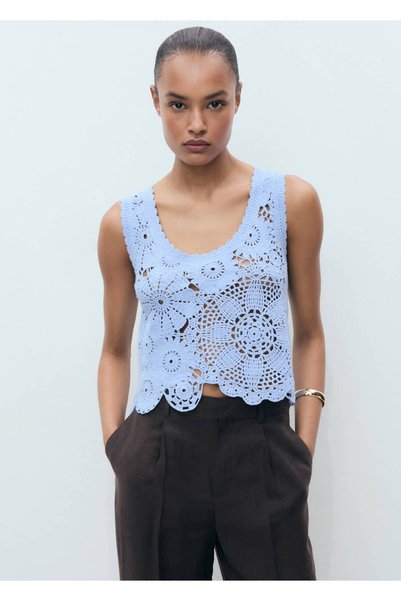 Crochet Floral Blouse