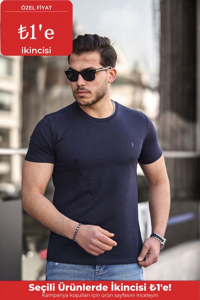 Men's 100% Cotton Breathable Crew Neck Standard Fit Regular Fit T-shirt