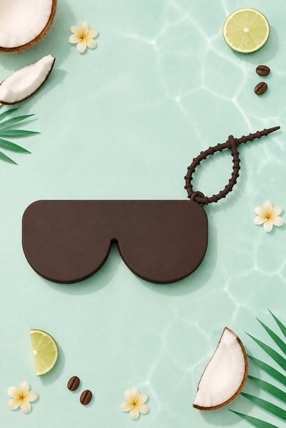 Hangable Silicone Glasses Case - Foldable Flexible Protective Eyeglasses Carrying Storage Container Brown