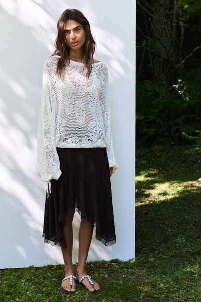 Openwork Knitted Sweater