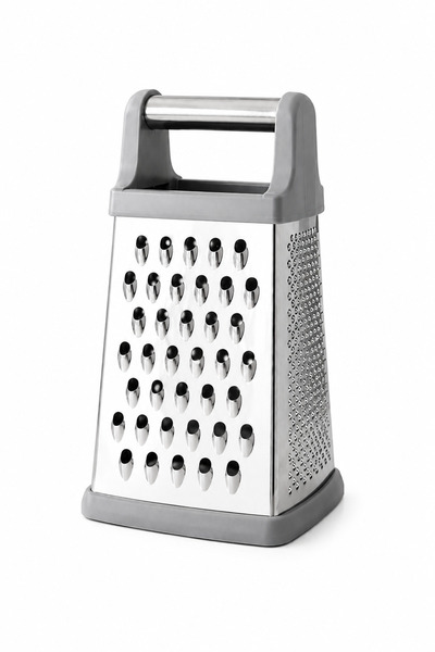 Large Size Gray Color Stainless Steel Grater - Multifunctional Steel Grater with Silicone Base