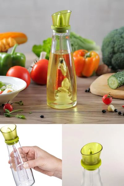 New Model Borosilicate Glass - Oil Bottle with Chamber and Teapot