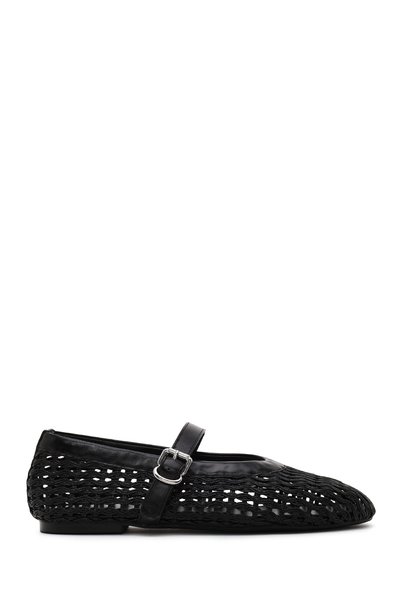 Women's Black Metallic Ballerinas 26Pfe494732