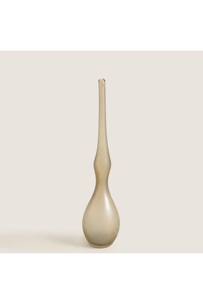 Yara Curved Glass Vase Set Grey 64 Cm Natural