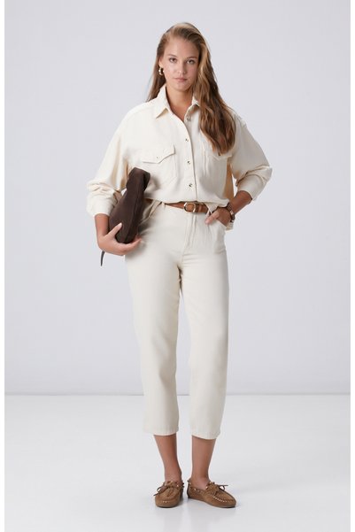 Off-White Tencel Blend Casual Pants