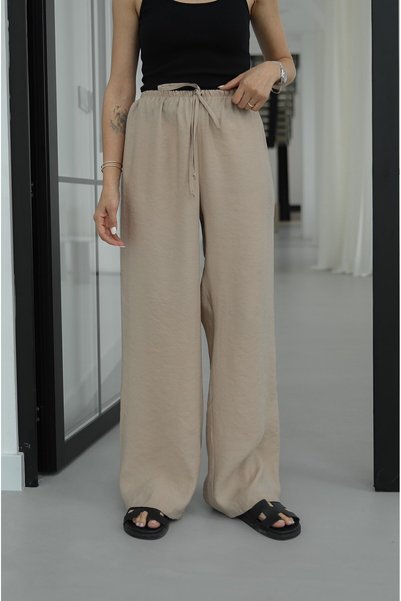 Beige Randy High Waist Pants
