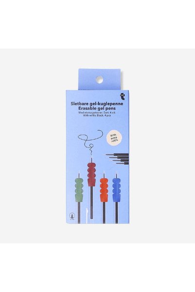 4-Pack Erasable Ballpoint Pen with Refills