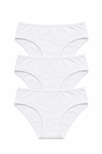 Women's Panties 3 Pack Lycra Cotton White