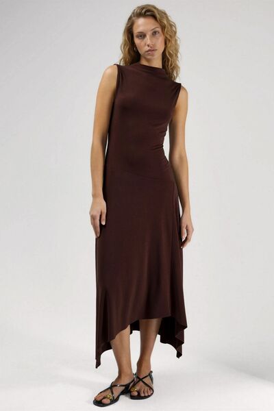 Asymmetrical Midi Sandy Dress