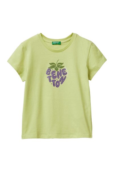 Green Girls' Glitter T-Shirt 3I1Xc10S6
