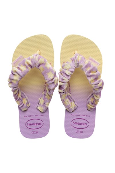 Yellow - Lilac Girls' Beach Slippers Kids Fluffy