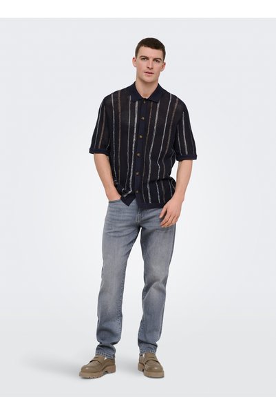 Gray Men's Regular Fit Stonewashed Denim Trousers 22037007 Onsweft Jax Tai Dnm Noos
