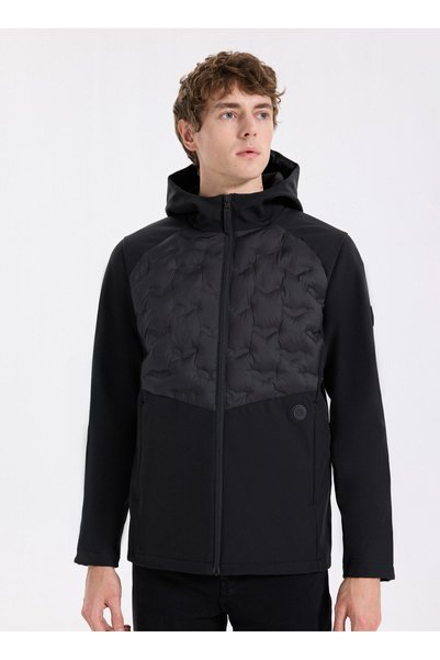 D5Wm-Mnt3716 Black Relaxed Men's Sports Coat