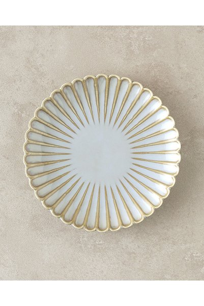Fiore New Bone China Pasta Plate Gray