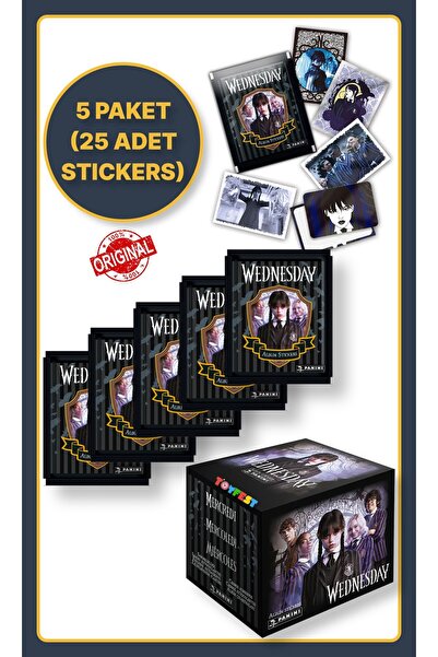 Panini Wednesday колекција налепници + 5 пакувања (25 налепници)
