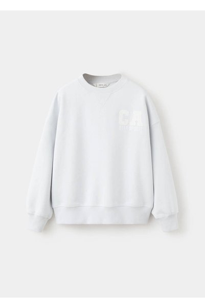Patterned cotton sweatshirt