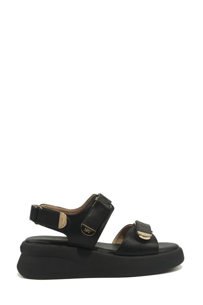Hernan Black Women's Thick Sole Sandals