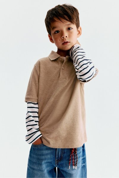 Embroidered Motif Pique Polo T-Shirt