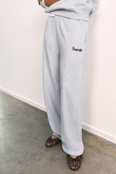 Graphic Detailed Wide-Leg Sweatpants