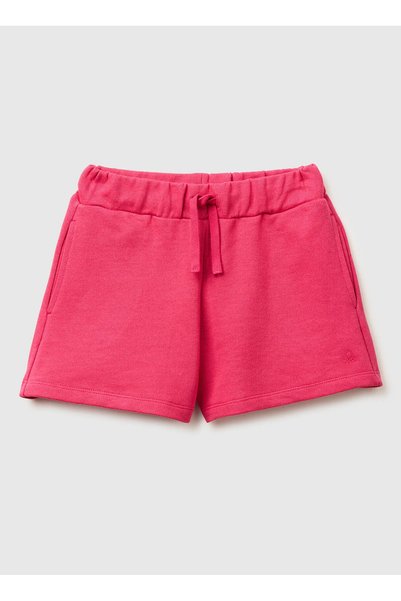 Dark Pink Girls' Embroidered Shorts 3J68C903O