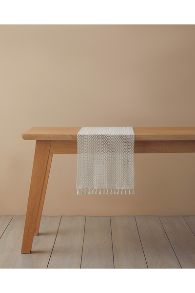 Ruth Cotton Runner 35X145 cm Beige