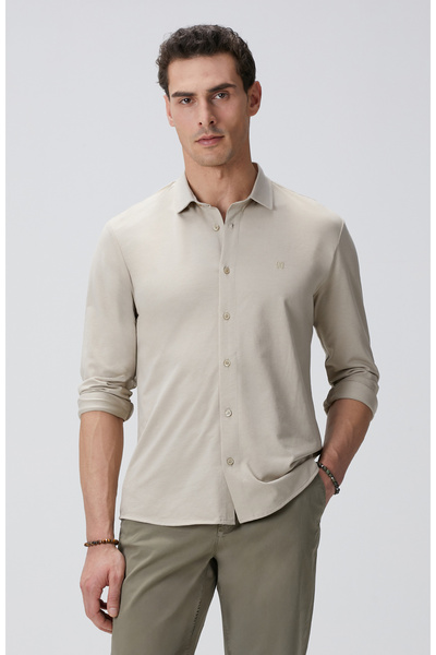 Beige Knitted Shirt