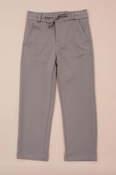 Tie-Waist Jacquard Boys' Trousers