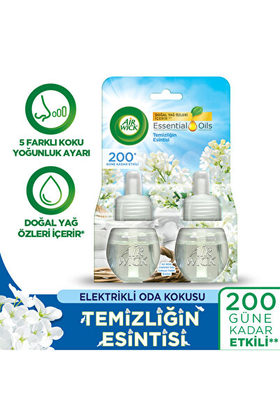 Резервна шишенце за електричен освежувач за простории Breeze of Cleanliness, двојно пакување