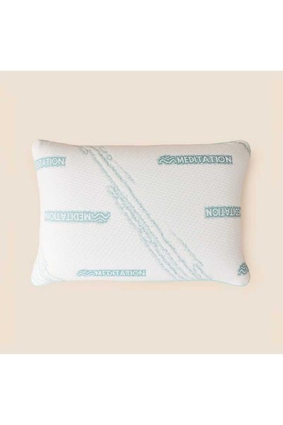 Soft Meditation Visko Pillow - White / Green - 40X60 cm