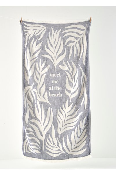 %100 Cotton Meet Me Pestemal Blue (90x160 cm)