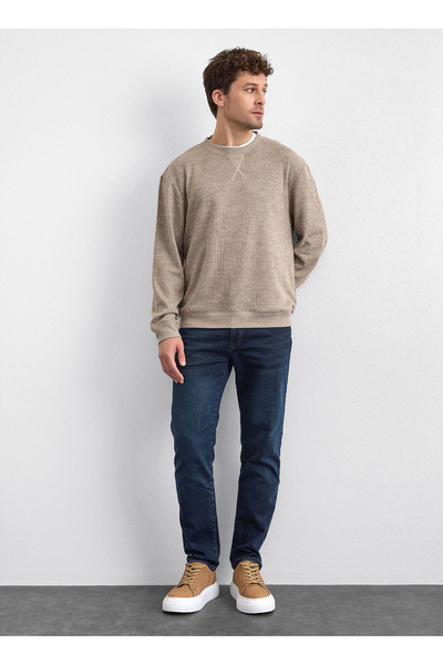 Mink Men's Crew Neck Regular Fit Sweatshirt Regular Fit O Neck Sweat