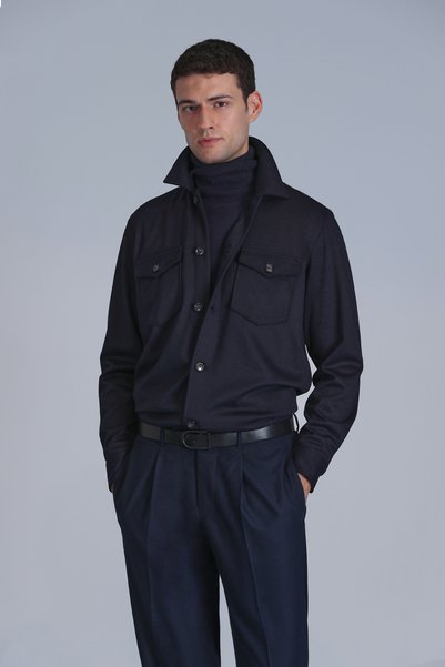 Cameron Men's Basic Shirt Slim Fit Navy Blue