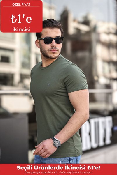 Men's 100% Cotton Breathable Crew Neck Standard Fit Regular Fit T-shirt