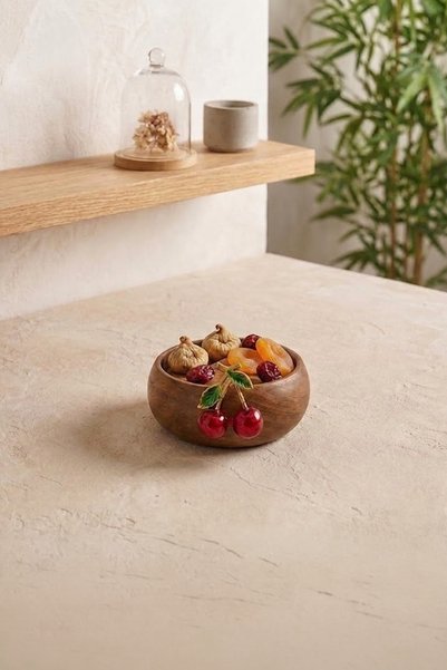 Cherry Acacia Look Snack Presentation Bowl - Decorative Presentation Bowl 8.5 cm
